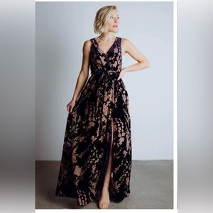 Baltic Born Lennon Velvet Floral Maxi Dress